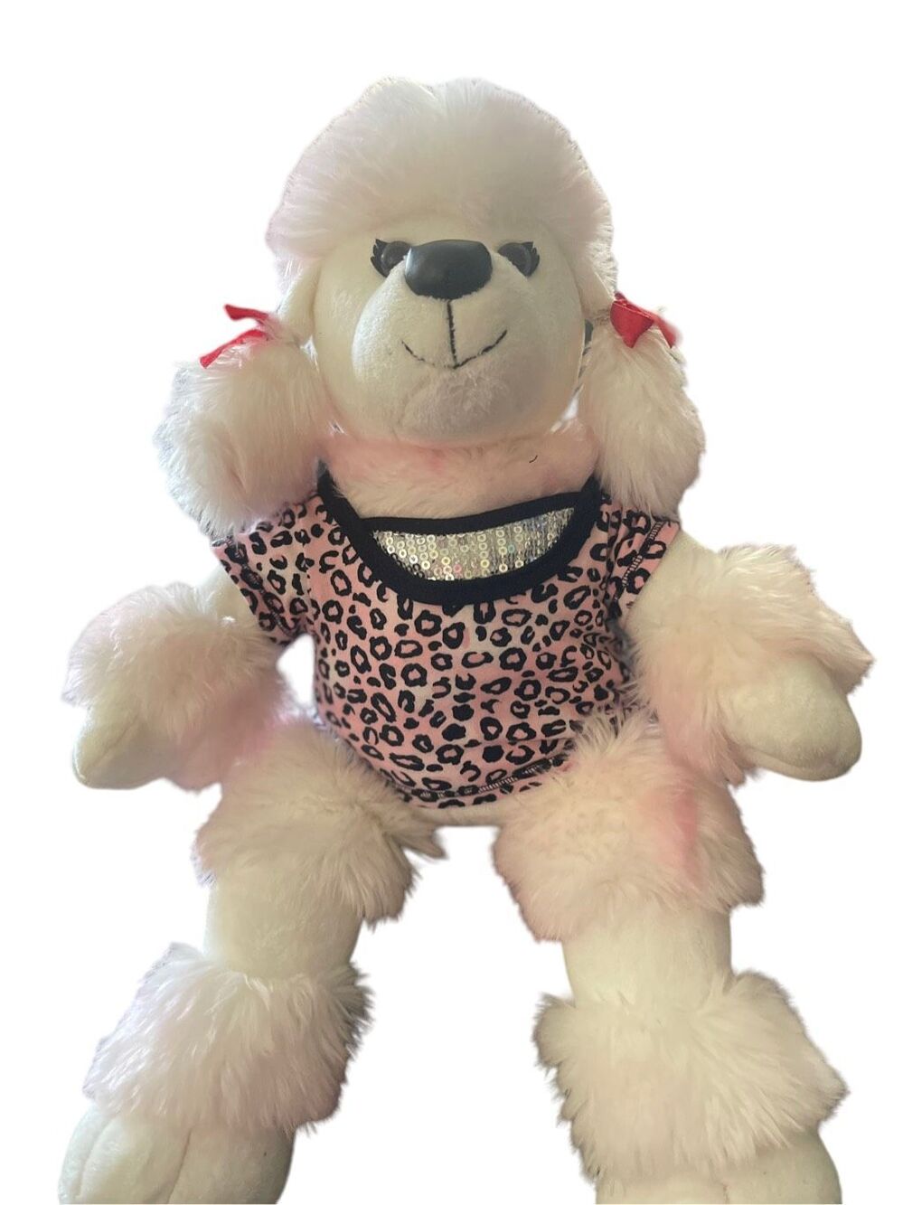 Build A Bear Kids Pink French Poodle Dog Stuffed Plush Toy One Size